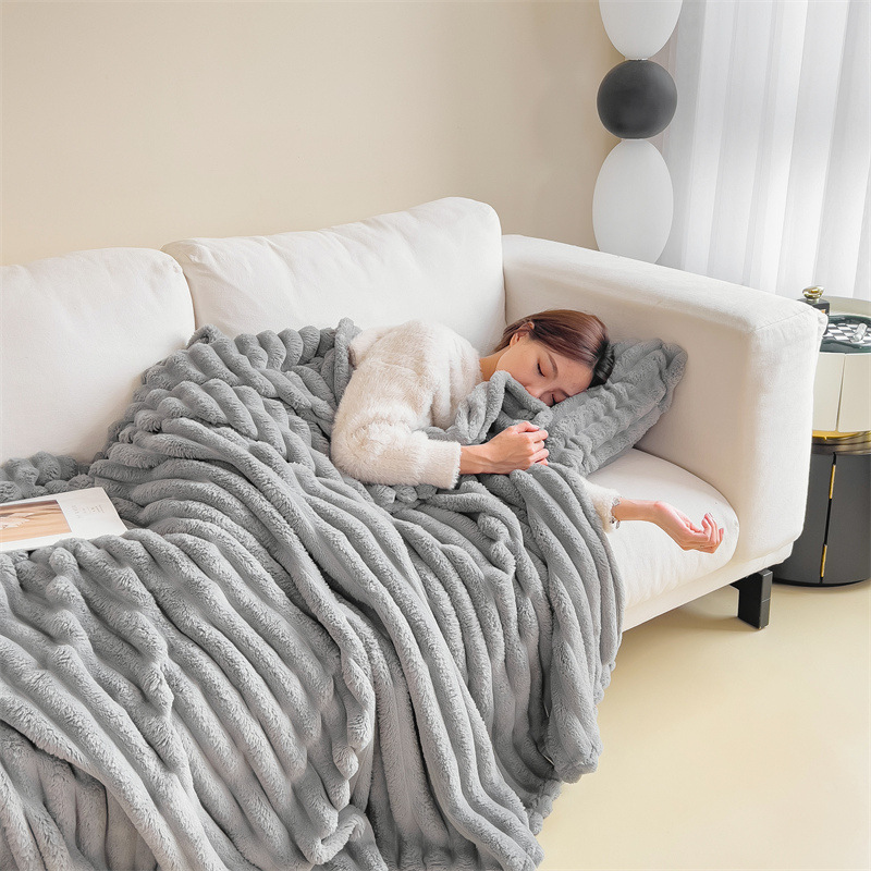 Miorvale Ribbed Fleece Throw