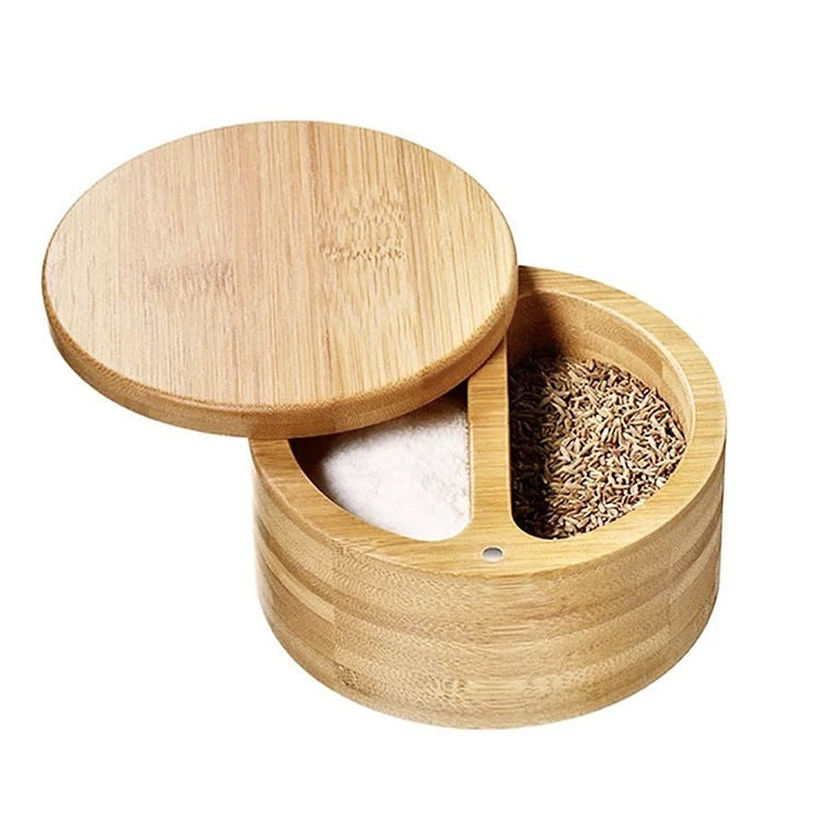 Bamboo Salt Box with Swivel Lid