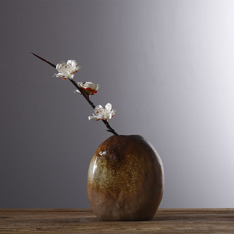 Rustic Glazed Ceramic Bud Vase