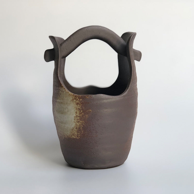 Rustic Glazed Ceramic Bud Vase