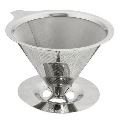 Stainless Steel Pour-Over Coffee Dripper with Stand
