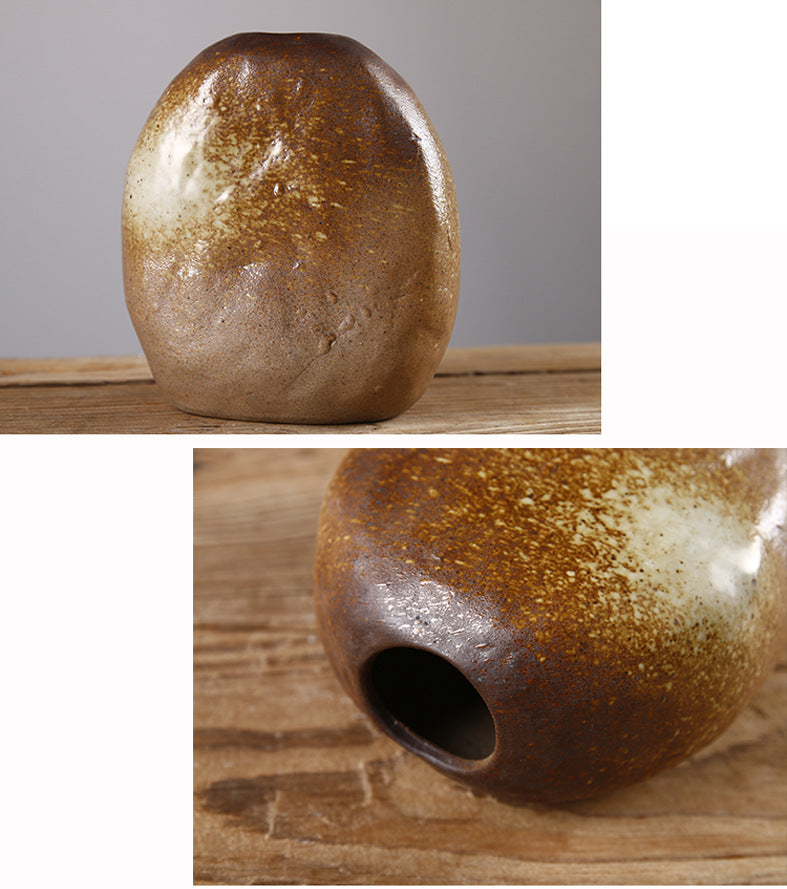 Rustic Glazed Ceramic Bud Vase