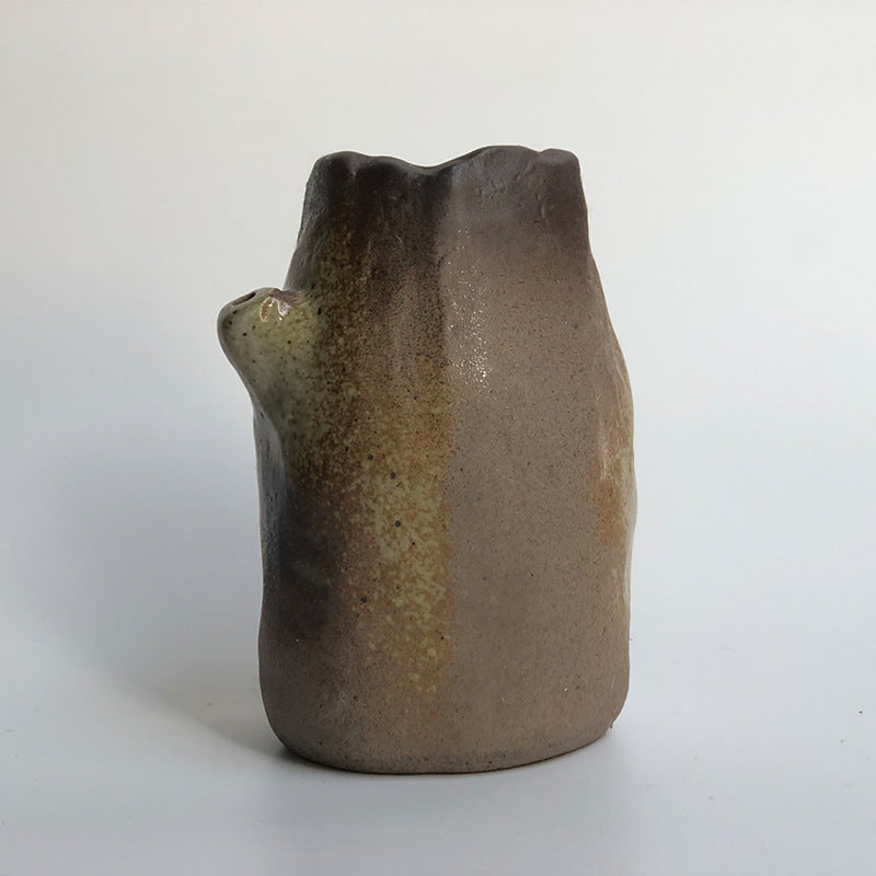 Rustic Glazed Ceramic Bud Vase