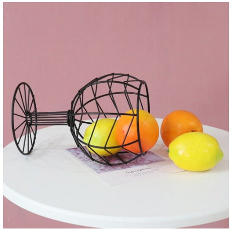 Black Metal Wire Fruit Basket