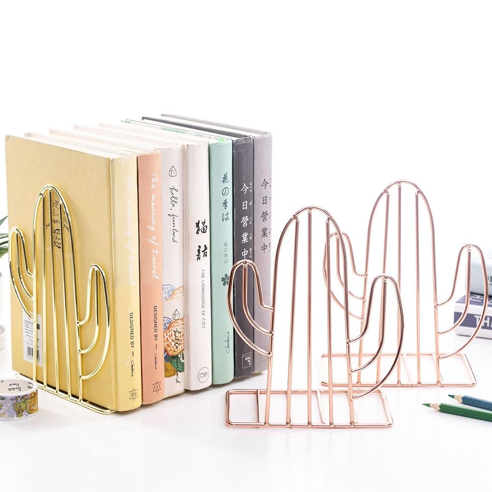 Metal Cactus Bookends (Pair)