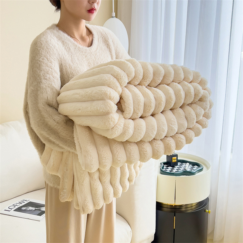 Miorvale Ribbed Fleece Throw