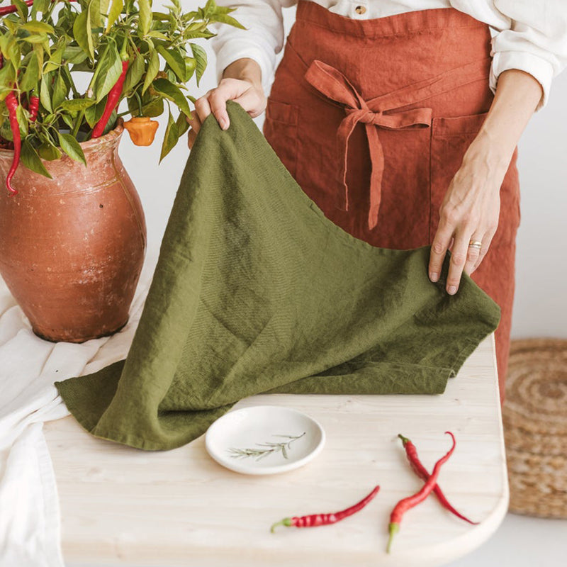 Linen Tea Towel with Hanging Loop