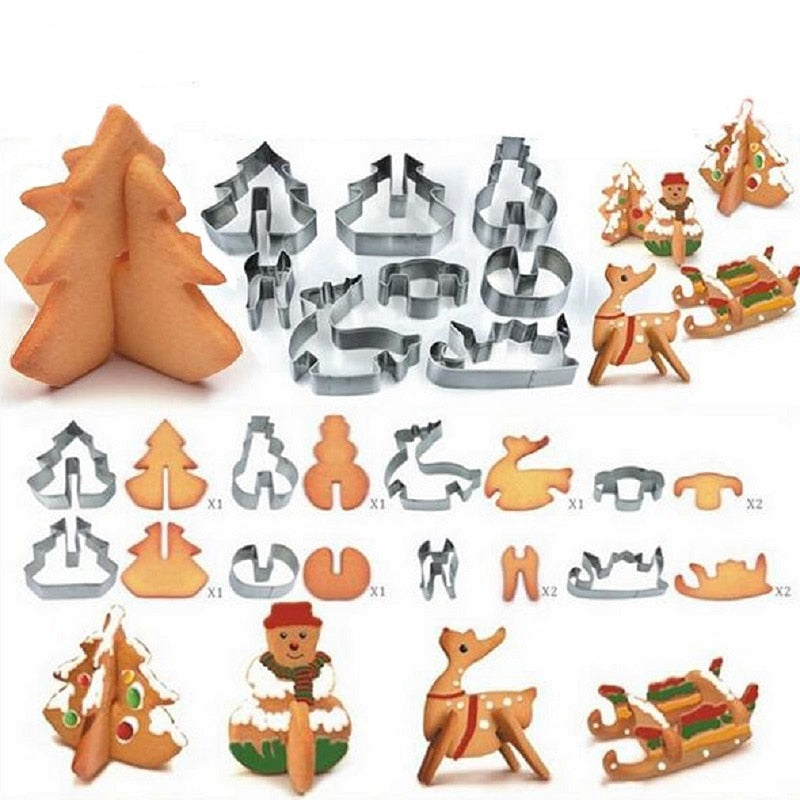Stainless Steel Gingerbread House Cookie Cutter Set