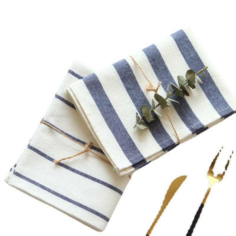 Blue and White Cotton Kitchen Towel