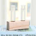 Glass Propagation Vases on Wooden Stand