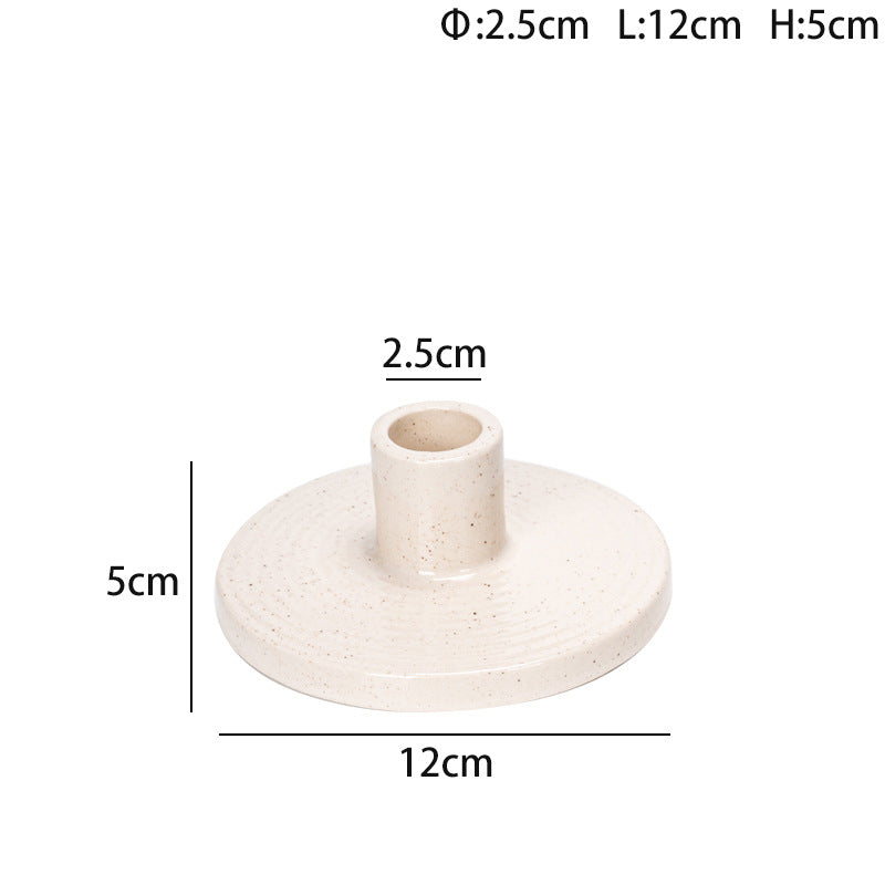 Cream Ceramic Candle Holder