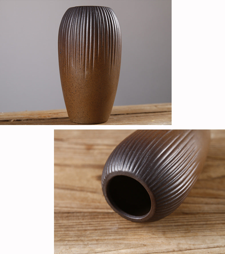 Rustic Glazed Ceramic Bud Vase