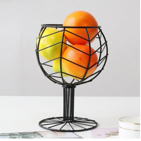 Black Metal Wire Fruit Basket