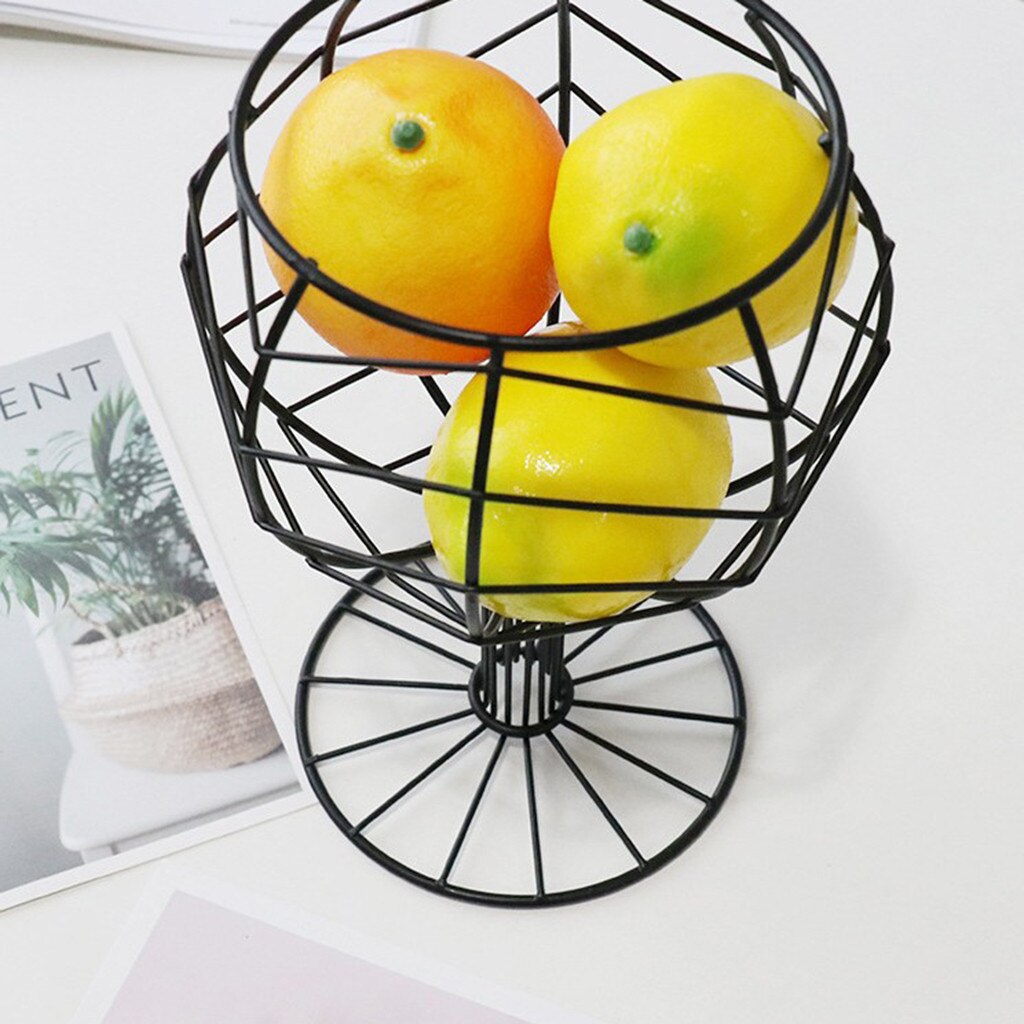 Black Metal Wire Fruit Basket