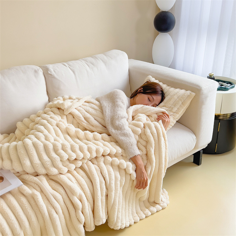 Miorvale Ribbed Fleece Throw