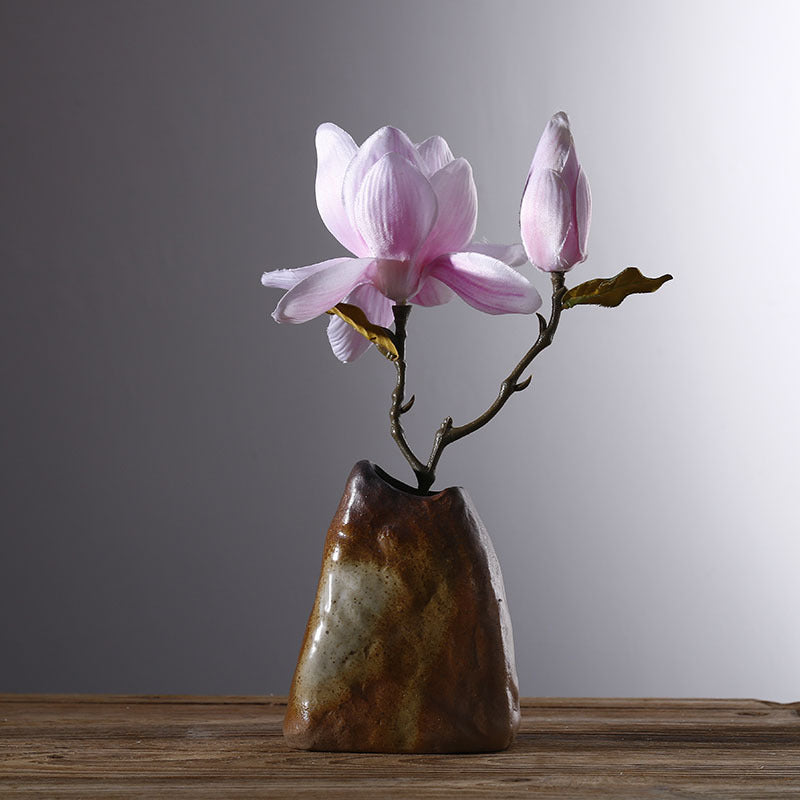 Rustic Glazed Ceramic Bud Vase