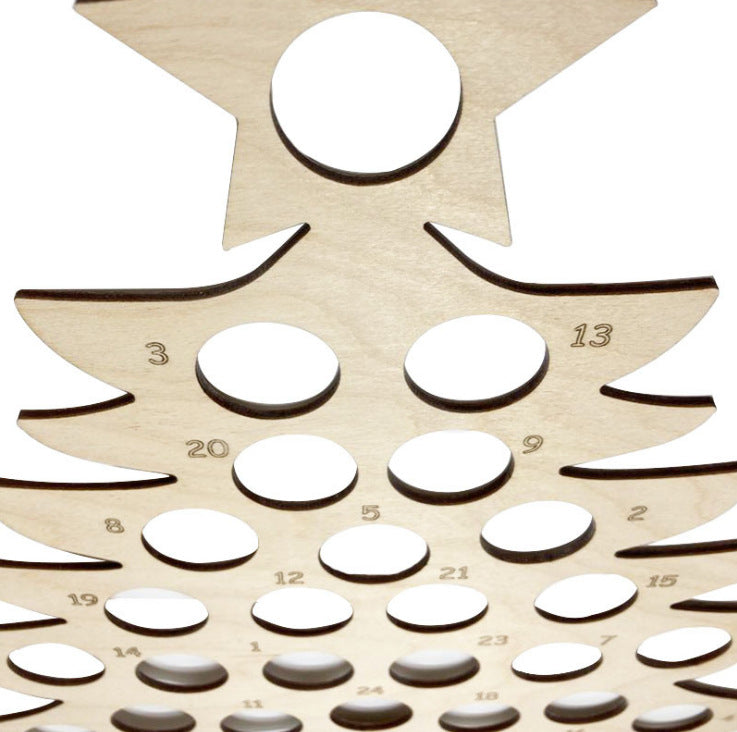 Wooden Advent Calendar for 24 Chocolates