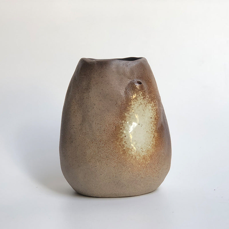 Rustic Glazed Ceramic Bud Vase
