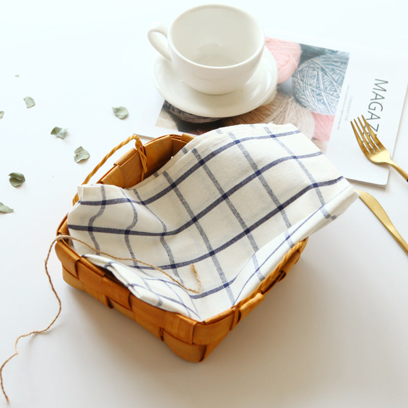 Blue and White Cotton Kitchen Towel