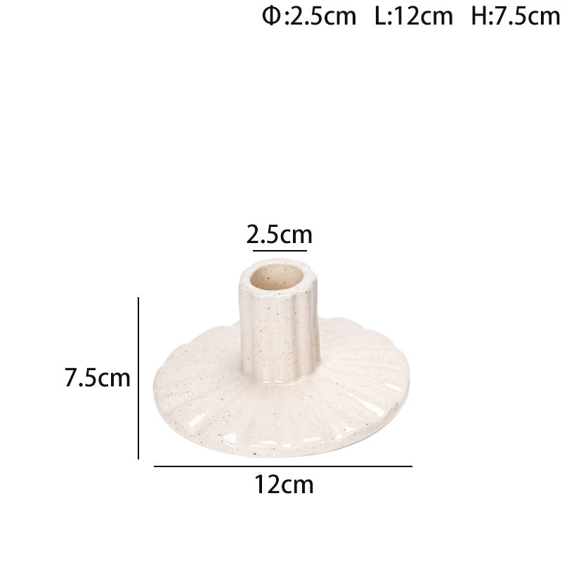 Cream Ceramic Candle Holder