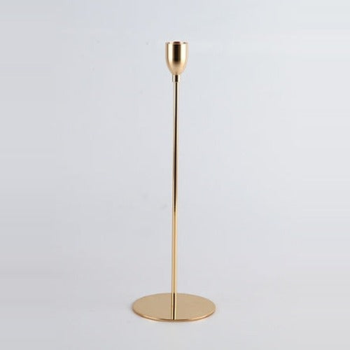 Slim Gold Metal Candlestick