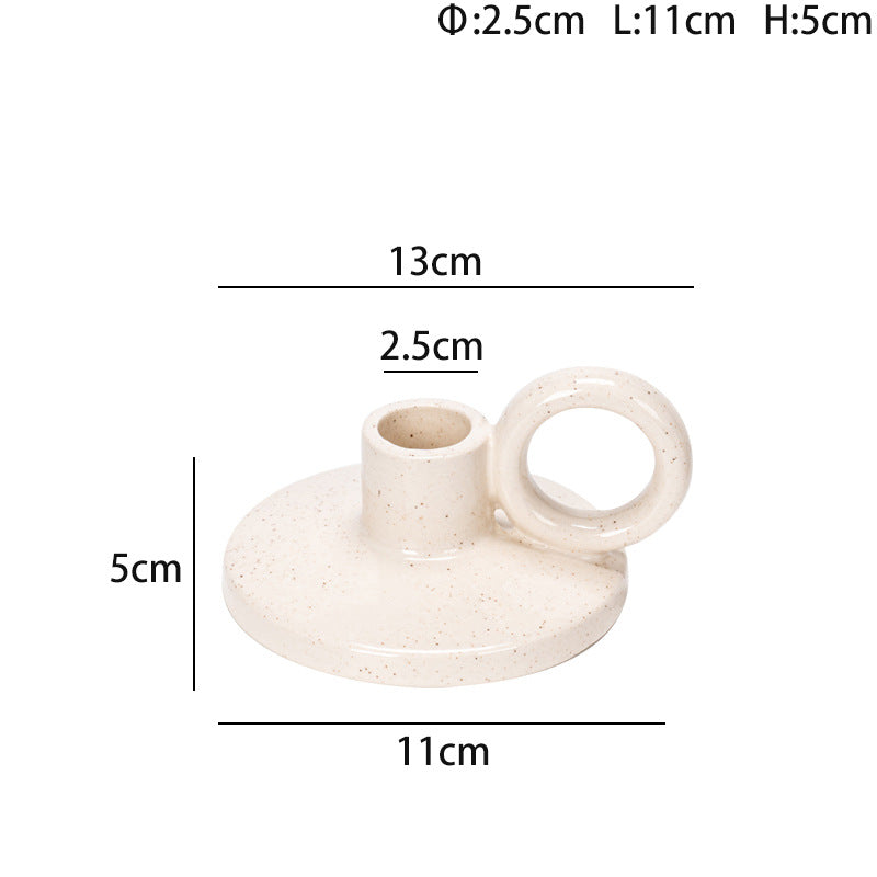 Cream Ceramic Candle Holder