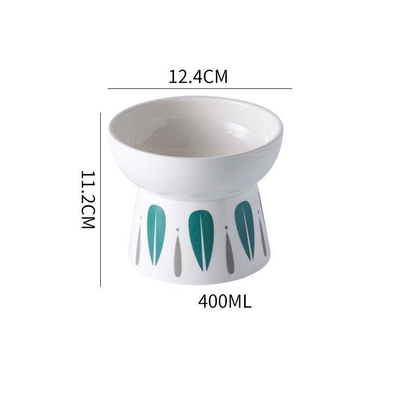 Raised Ceramic Cat Bowl