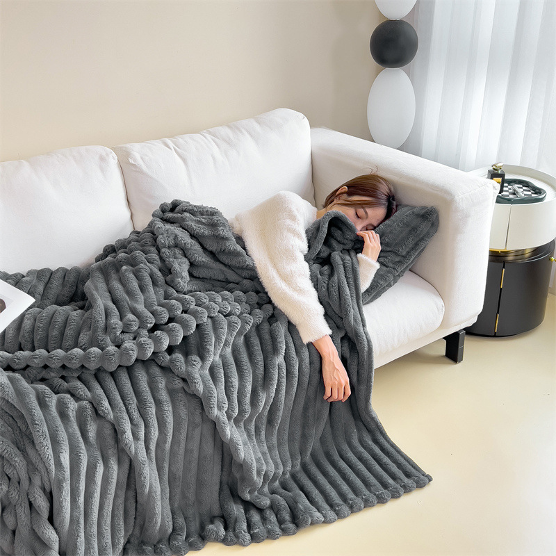 Miorvale Ribbed Fleece Throw