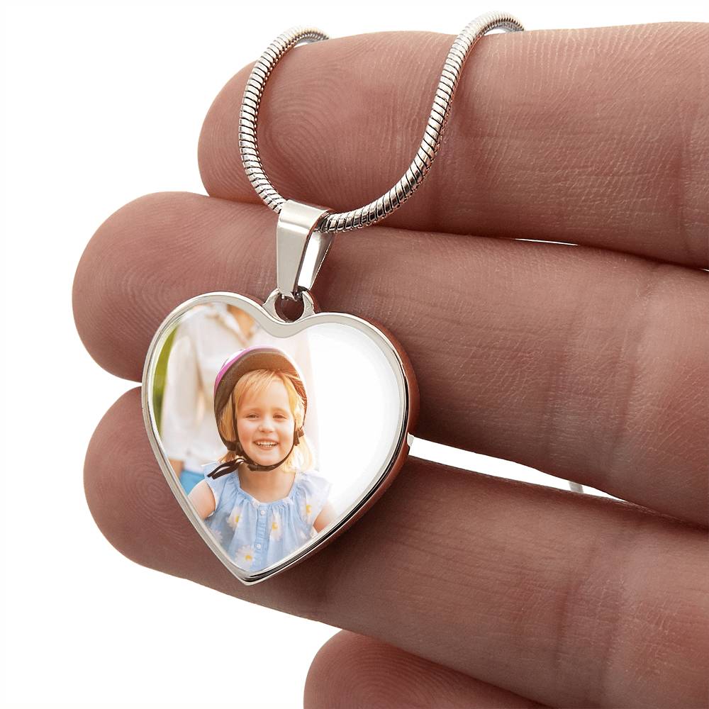 Grandma & Me – Personalized Photo Heart Necklace
