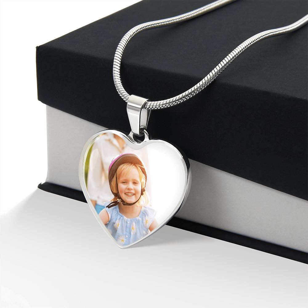 Grandma & Me – Personalized Photo Heart Necklace