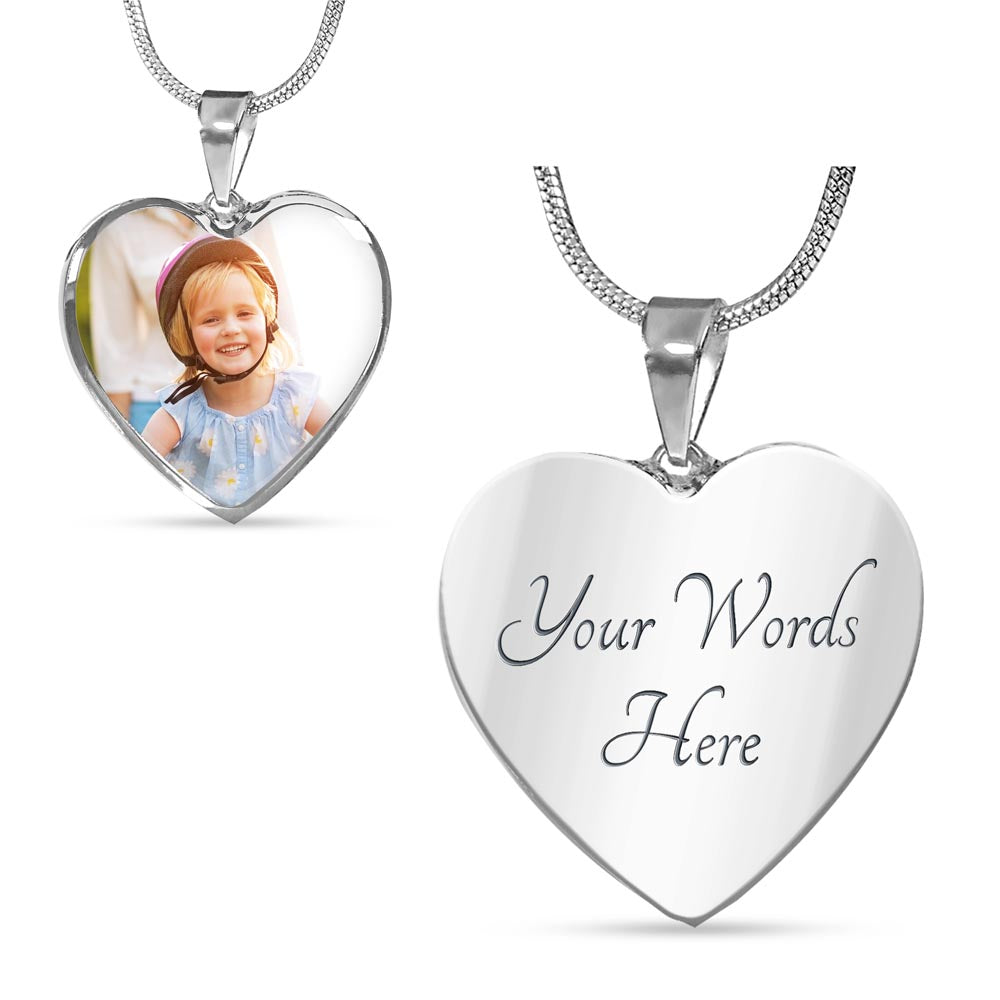 Grandma & Me – Personalized Photo Heart Necklace