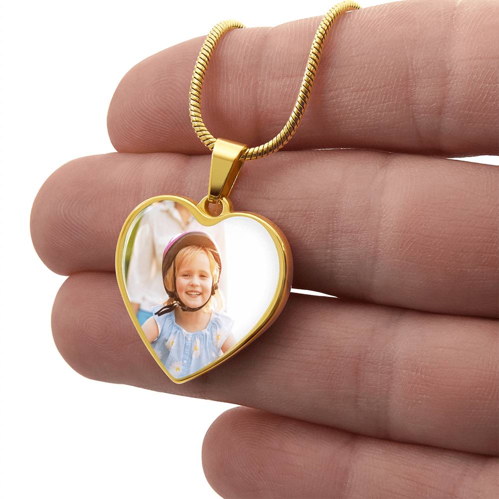 Grandma & Me – Personalized Photo Heart Necklace