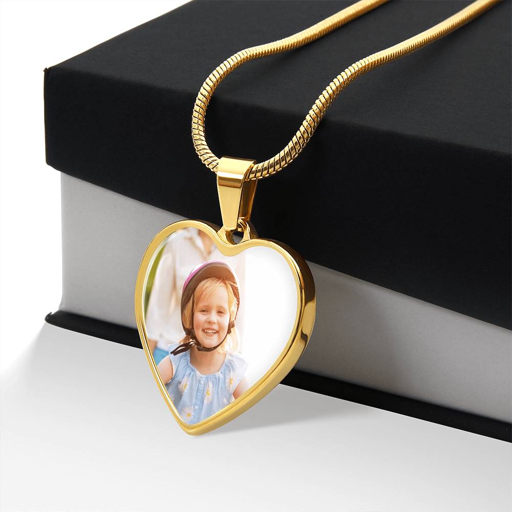 Grandma & Me – Personalized Photo Heart Necklace