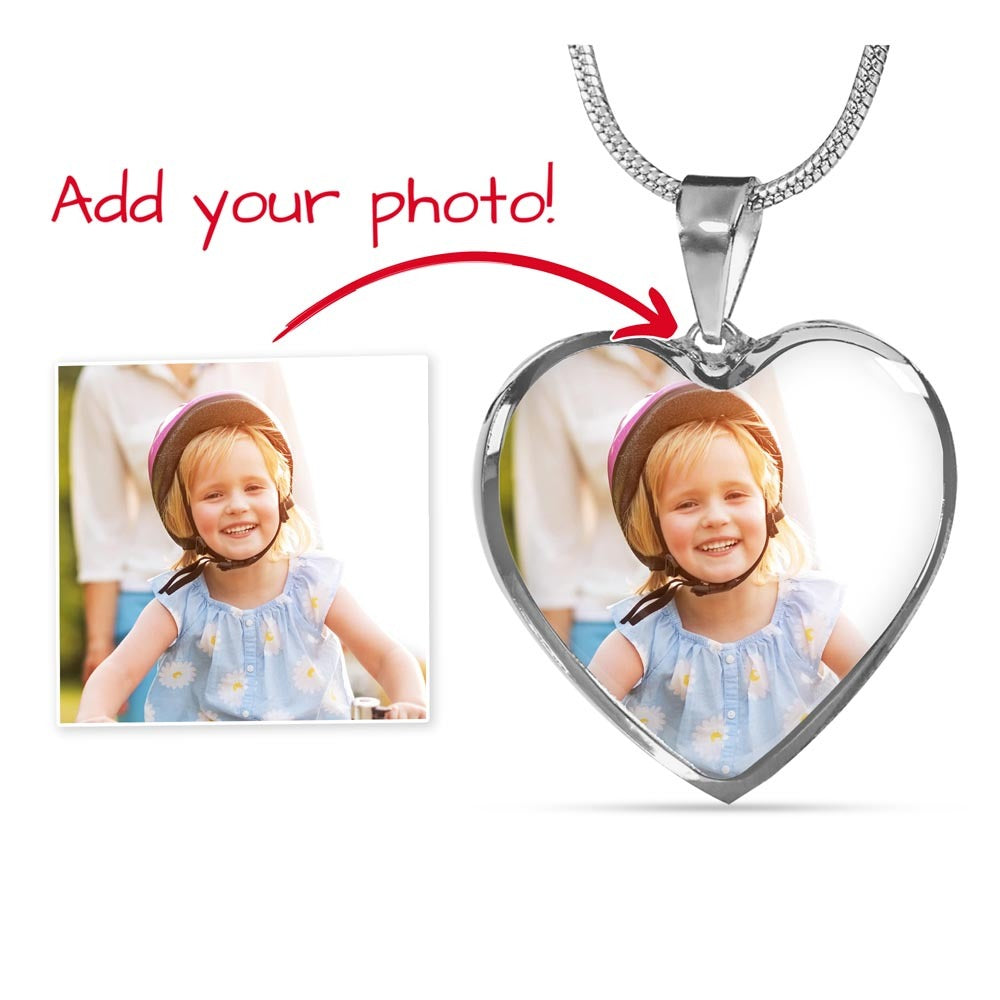 Grandma & Me – Personalized Photo Heart Necklace