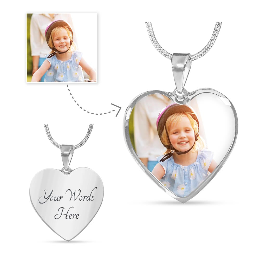 Grandma & Me – Personalized Photo Heart Necklace