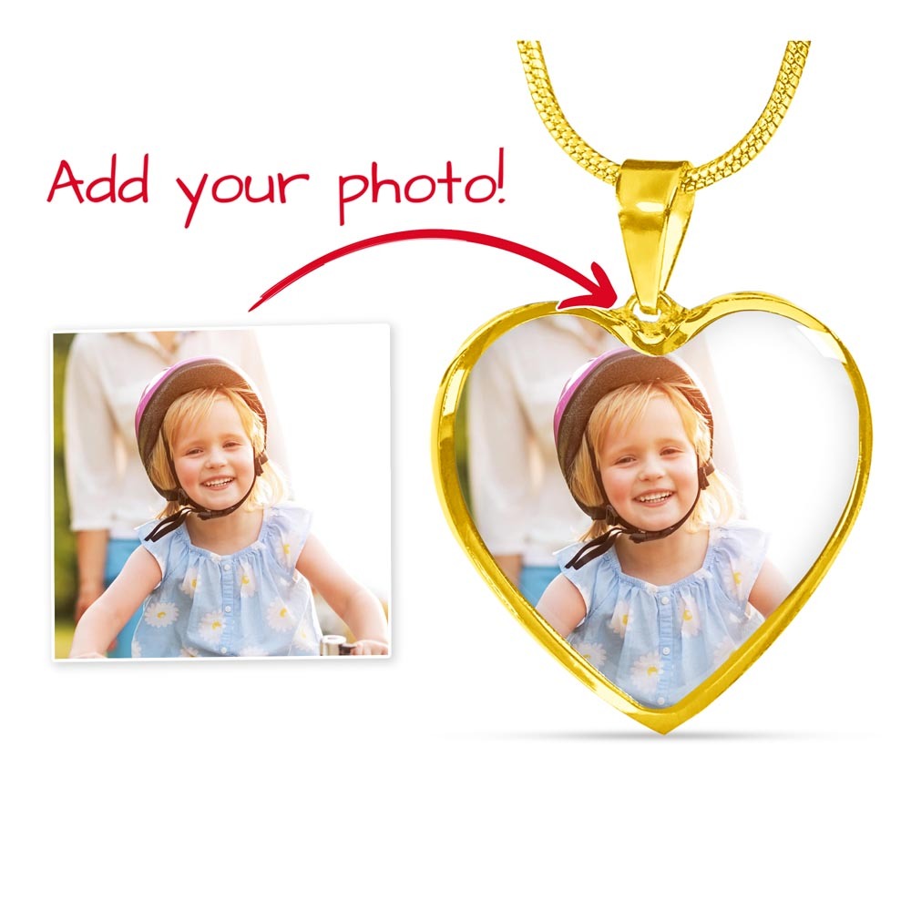 Grandma & Me – Personalized Photo Heart Necklace