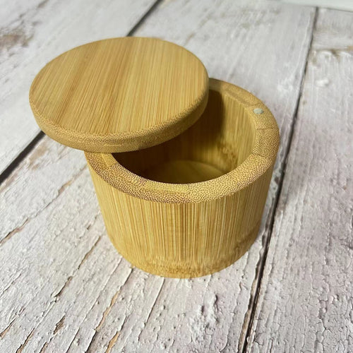 Bamboo Salt Box with Swivel Lid
