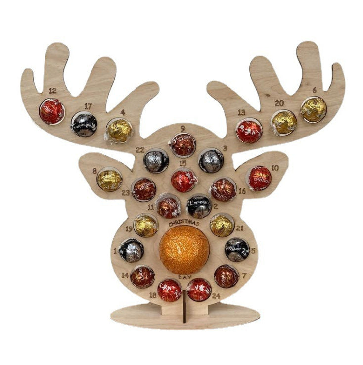 Wooden Advent Calendar for 24 Chocolates