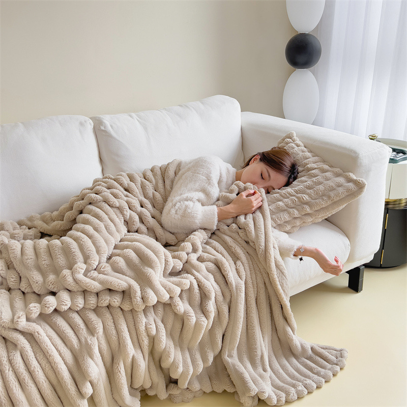 Miorvale Ribbed Fleece Throw