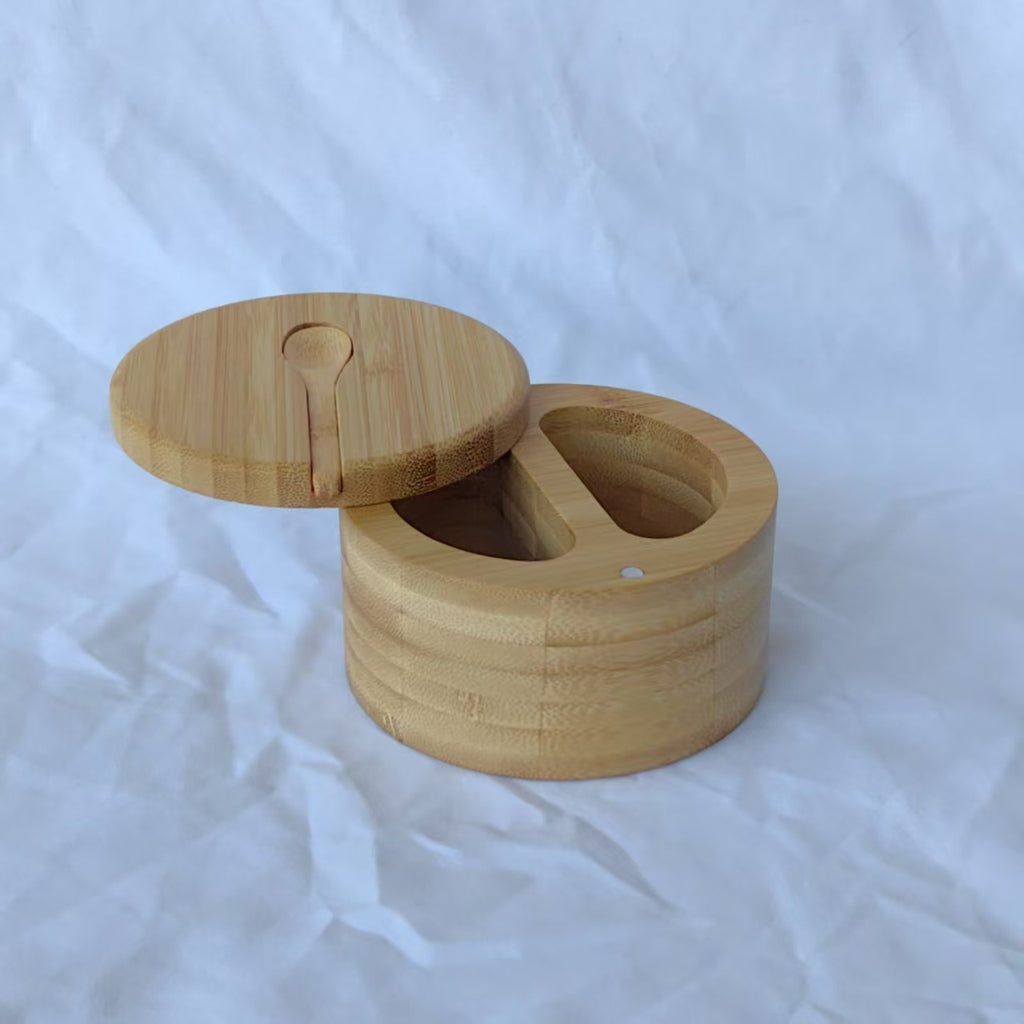 Bamboo Salt Box with Swivel Lid