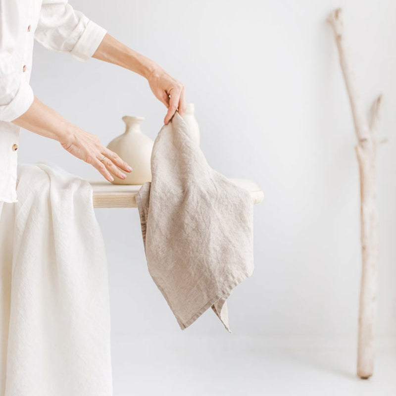 Linen Tea Towel with Hanging Loop