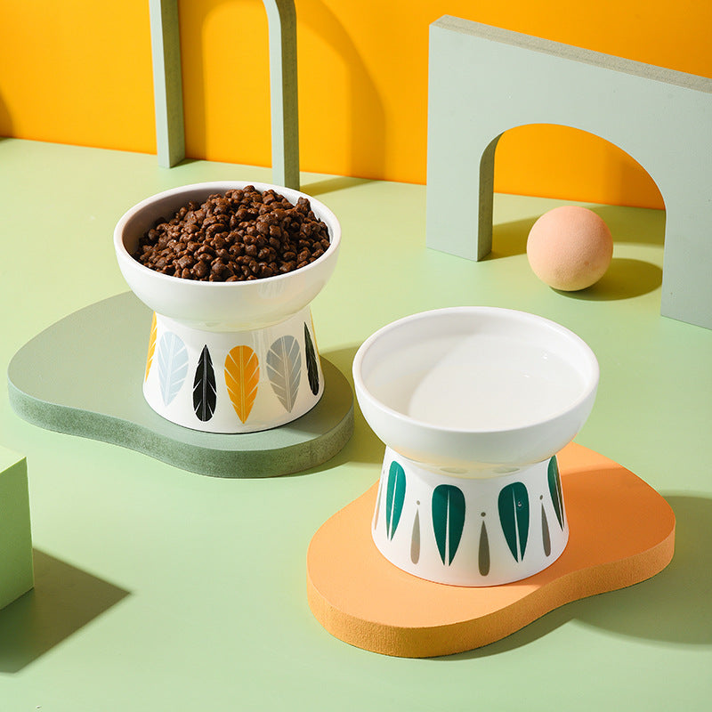 Raised Ceramic Cat Bowl